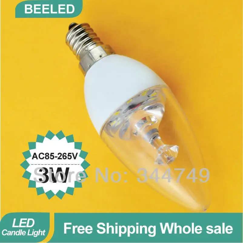 10 шт./лот светодиодные свечи E14 3W 9 SMD 2835 Epistar 220 V 240 400lm теплый белый/холодный белый