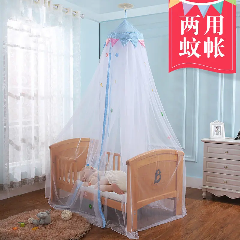 Дизайнерская синяя розовая сетчатая палатка для детской кроватки с замком