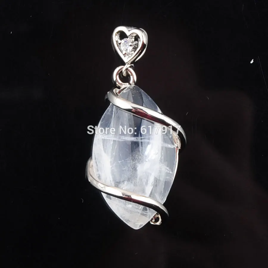 Crystal Pendant RONGZUAN натуральный розовый кварц авантюрин кристаллы аметиста тигры глаз Лазурит Камень бисера ожерелье и кулон ювелирные изделия TBN322 - Окраска металла: Crystal Pendant