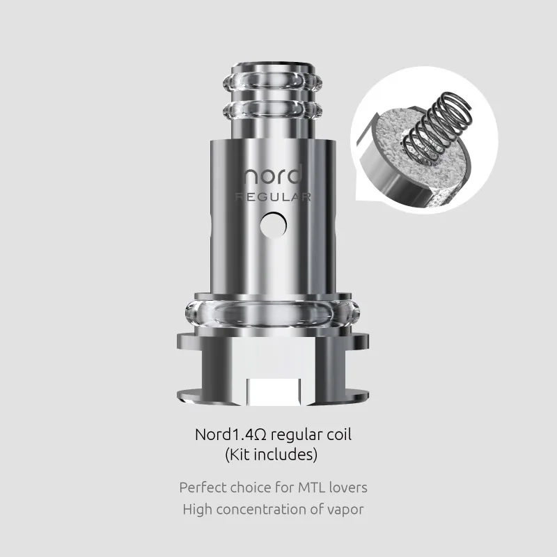 5 шт./лот SMOK Nord катушки nord Регулярные Катушки сетки подходят для Smok Pod vape kit