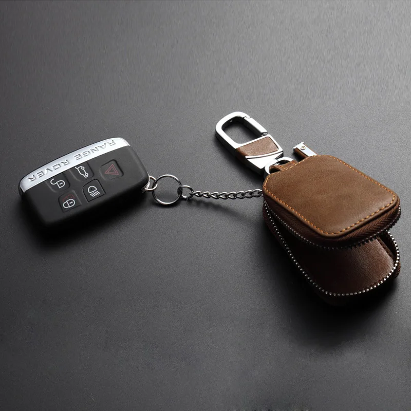 Чехол для ключей бумажники держатель на молнии чехол автомобиля настоящая