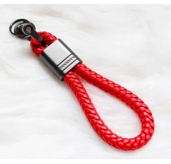 red long Для smart 450 451 453 Fortwo Forfour ручная вязка Пряжка подковы автомобильный брелок кольцо Кронштейн Автомобильный аксессуар - Название цвета: red long