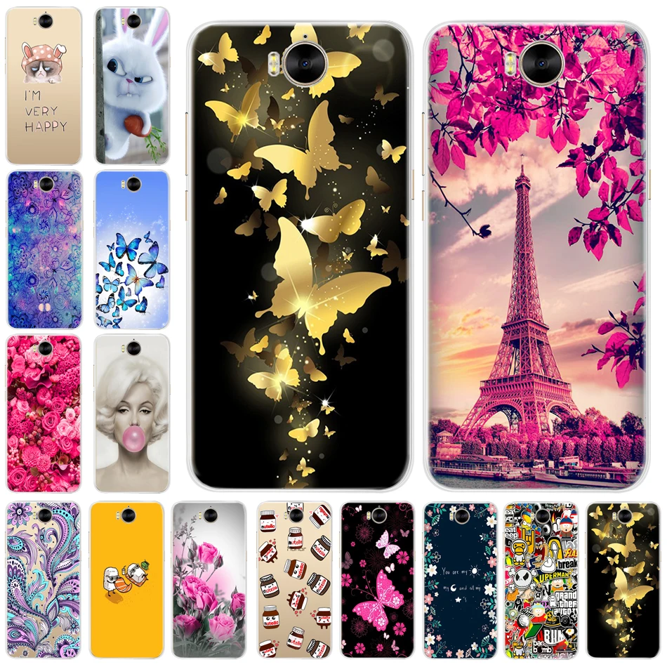 Модный чехол для телефона Huawei Y5 2017 женская модель 2019 2018 силиконовая Мягкая задняя