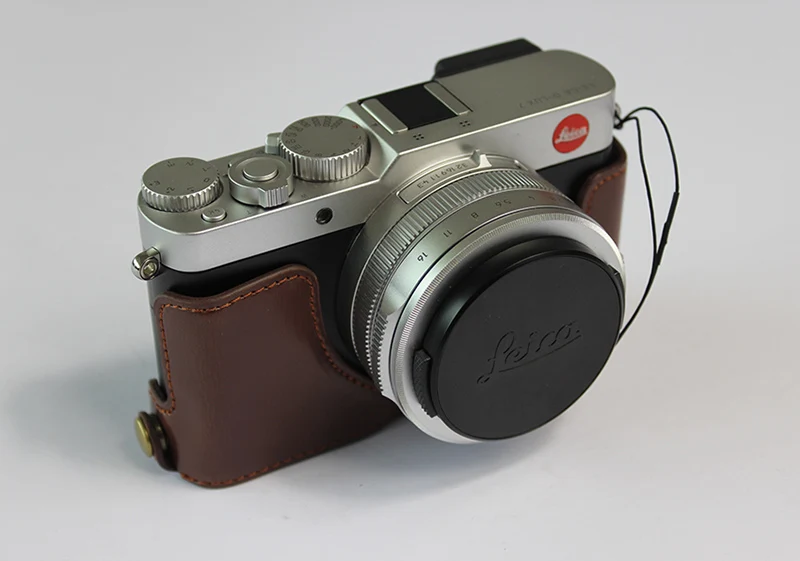 PU Leather case Half Body Set Camera Bag cover For Leica D-LUX 7 D-LUX7 LUX-7 D7 D-LUX TYP109 With Battery Opening