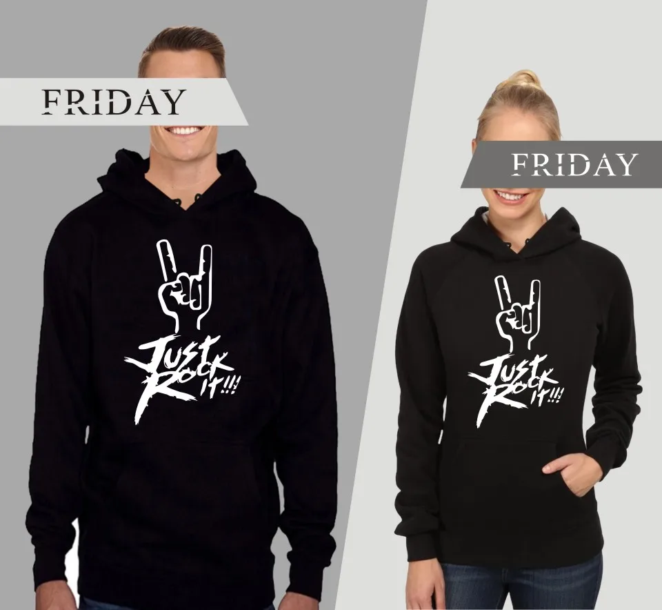 

Just Rock It hoodie fashion hip hop street style men women Hoodies Pullover casual Pocket Long Sleeve Hooded Sweatshirts Top 4XL