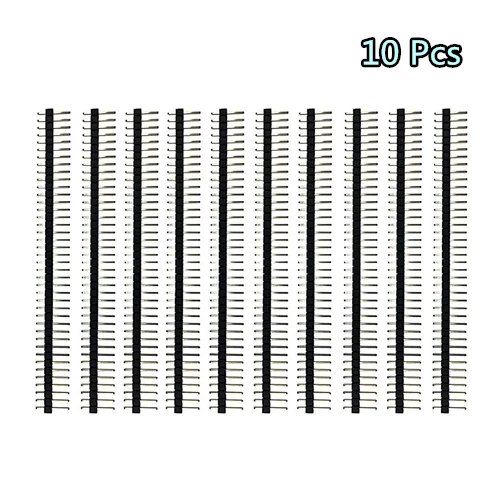 10Pcs-M-M 40 Pin 1x40 Однорядный мужской и женский 2,54 ломаемый штыревой разъем PCB JST разъем полосы для Arduino черный - Цвет: 10Pcs-M-M