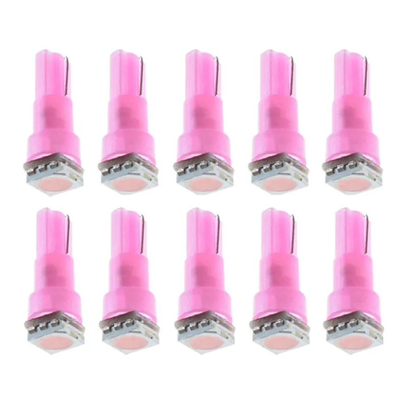 Розовый 20 шт T5 5050 1SMD высокое качество супер светильник дополнительный Цвет прочные туфли на танкетке приборной панели светодиодный светильник лампы 2721 74 73 70 17 18 37#268467 - Испускаемый цвет: Розовый