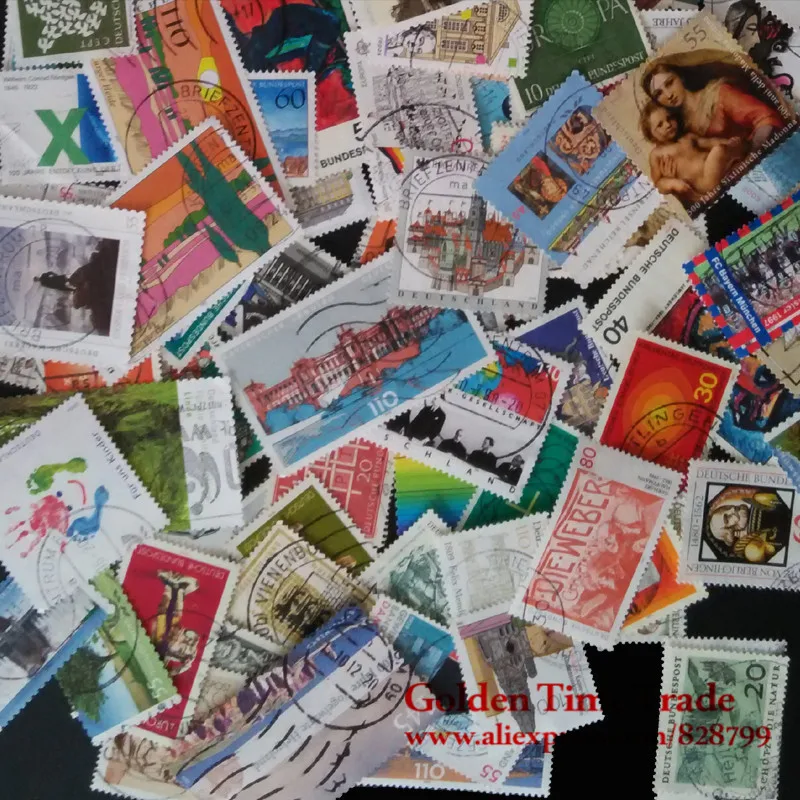 

100 pcs/lot Different Germany Briefmarken Special Commemorative Postage Stamps With Post Mark Collecting Different Sellos