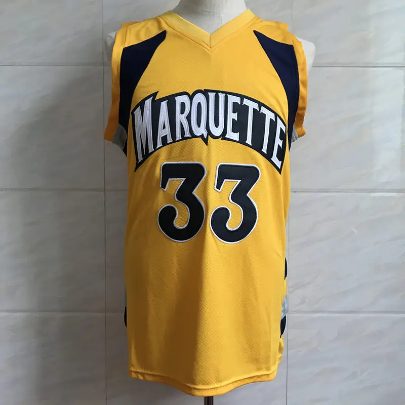 #33 Джимми Батлер MARQUETTE Golden Eagles колледж 2016 17 Ретро Баскетбол Джерси мужские сшитые
