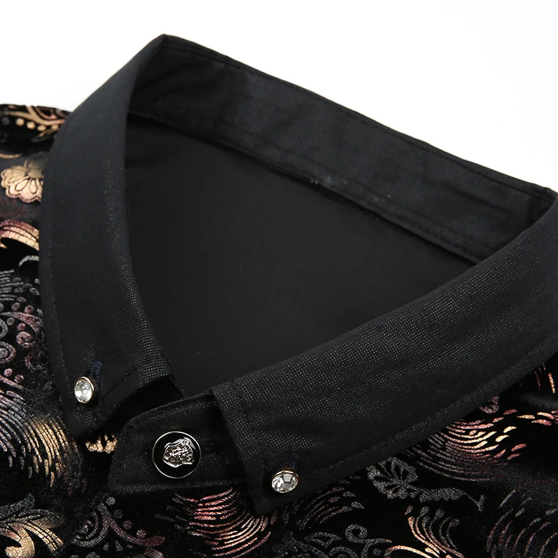 

Men's Long Sleeve Shirt Male Business Casual Velvet Brand Formal Men Dress Shirts For Man Slim Masculina Camisa