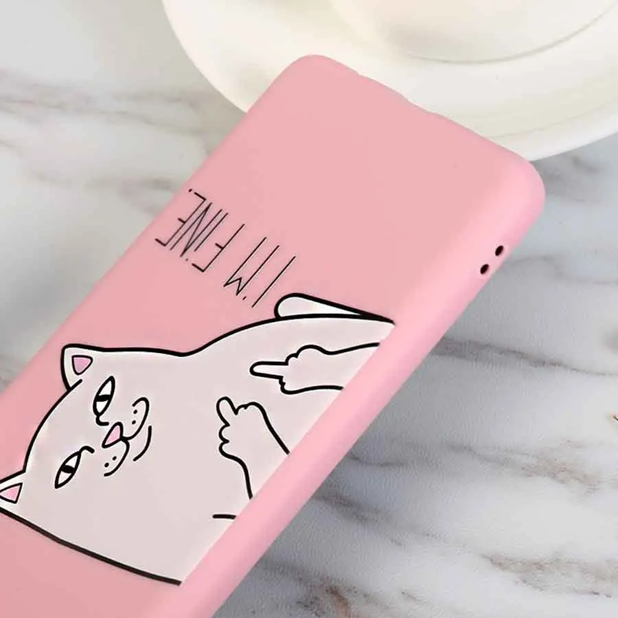 Cute Cartoon Cat Silicone Phone Case For Xiaomi Mi Play Mix 3 8 lite 6X A2 Note 6 F1 Max Pro 6A SE Explore Back Cover |
