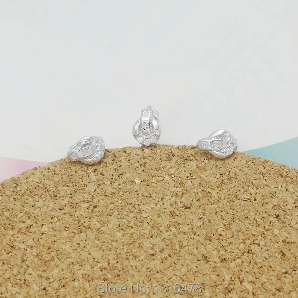 Кольцо с костями для ушей 5 мм из серебра 925 пробы|diameter|ear buckleear rings silver |