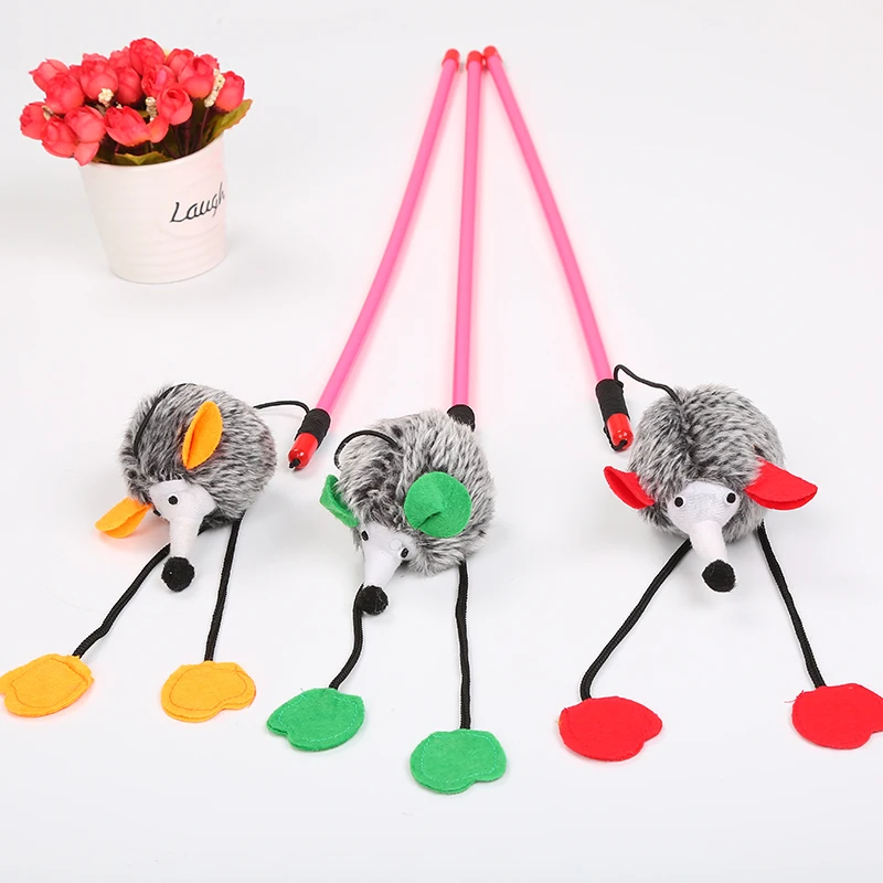 Забавные товары для кошек игрушечные лошадки красочный звук милые плюшевые мышь