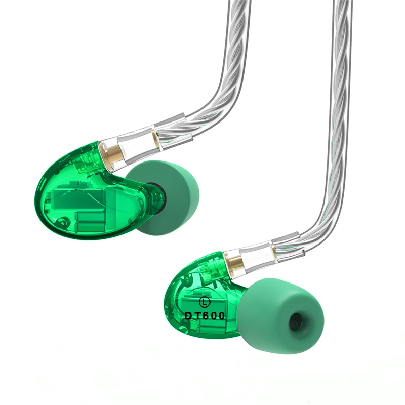 Green NICEHCK DT600 6BA приводной блок в ухо наушник 6 сбалансированных арматурных съемных отсоединения MMCX кабель HIFI монитор наушник DT500 DT300 - Цвет: Green