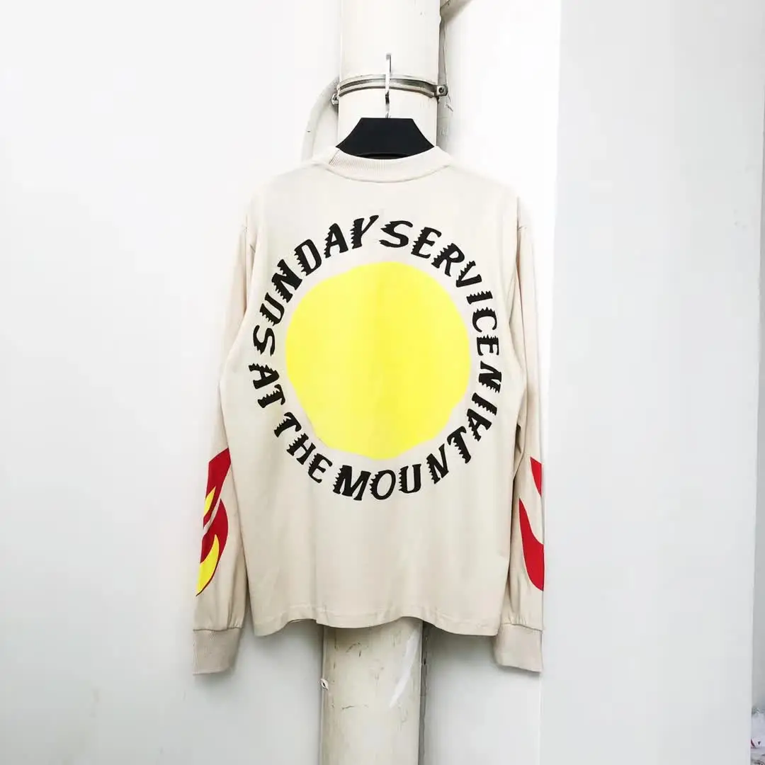 KANYE sundayсервис футболки оверсайз Мужская и Женская свободная молочная Однотонная футболка с логотипом APRIL X CPFM
