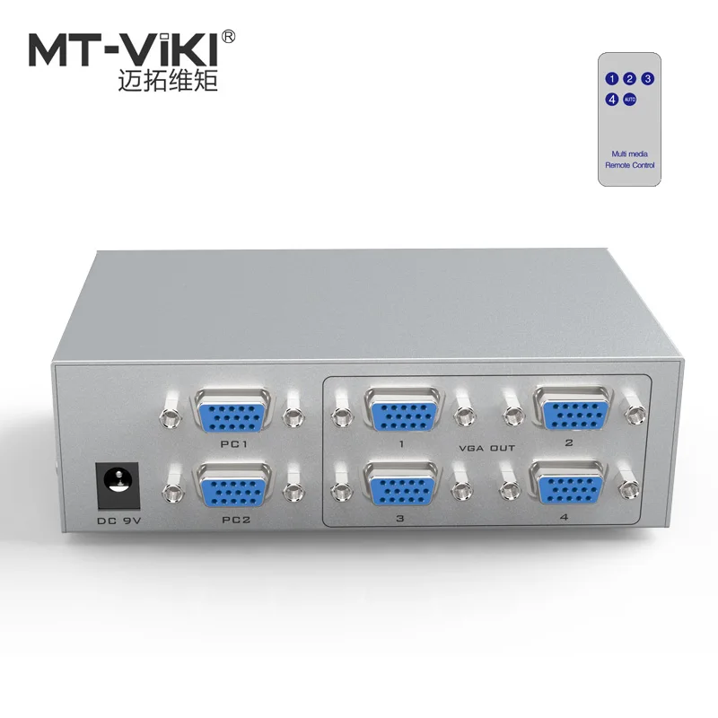 MT-VIKI 2 VGA в 4 выход видео переключатель разветвитель PC селектор дистрибьютор