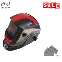 electric arc welding printing colorful replaceable lithium battery tig mig auto darkening welding helmet trq hd27 with 2233ff