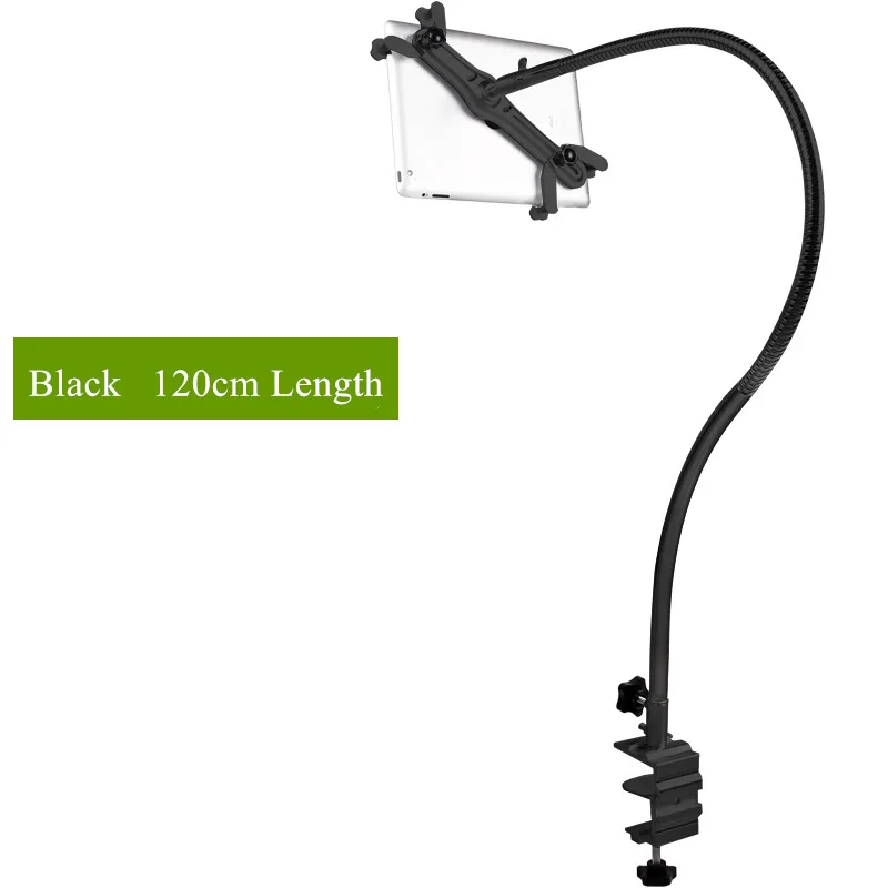 120 cm black Многофункциональная 360 градусов Гибкая Масштабируемая Подставка для планшета, телефона, автомобиля, подставка для Iphone, Ipad, лежак, кровать, настольный держатель для планшета, подставки - Цвет: 120 cm black