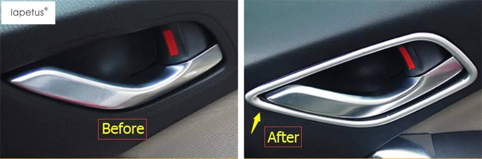 

Accessories For Mazda 3 AXELA Hatchback Sedan 2014 2015 2016 Matt Style Inner Car Doorknob Handle Bowl Molding Cover Trim 4 Pcs