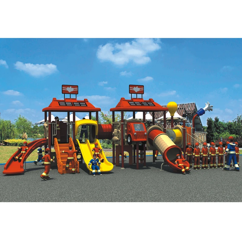 hot sell high quality water proof antirust Fire series big play structure amusement park outdoor playground for kids YLW-OUT1657