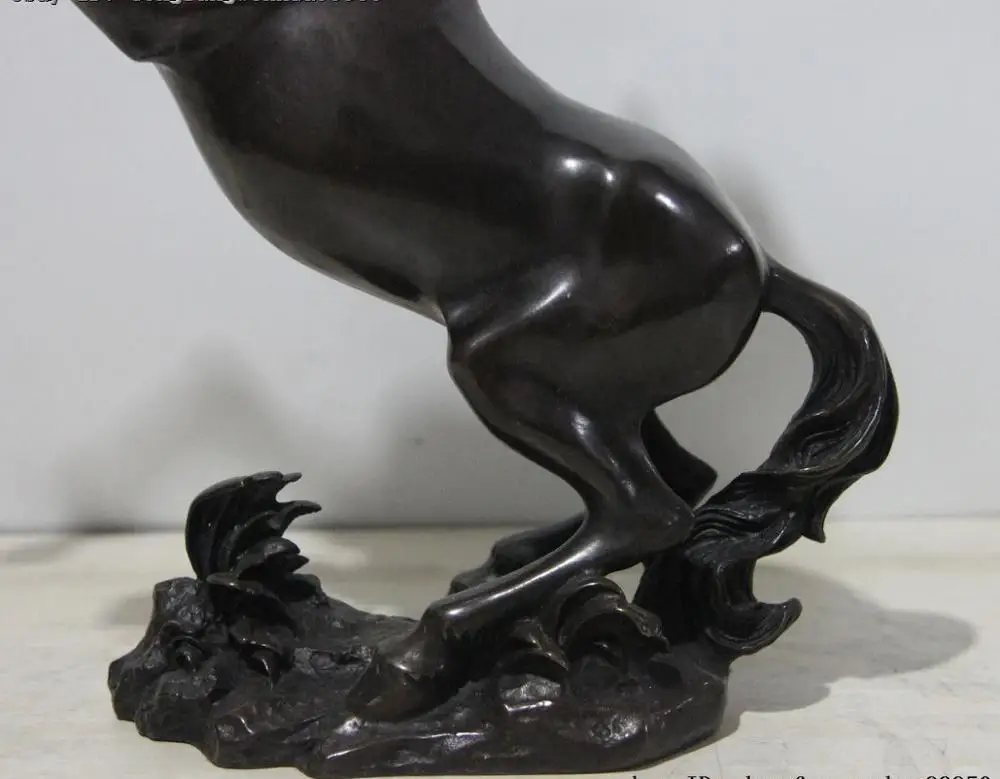 Китайский Дворец Королевский фэн шуй чистая бронза Зодиак Год Лошадь Животное