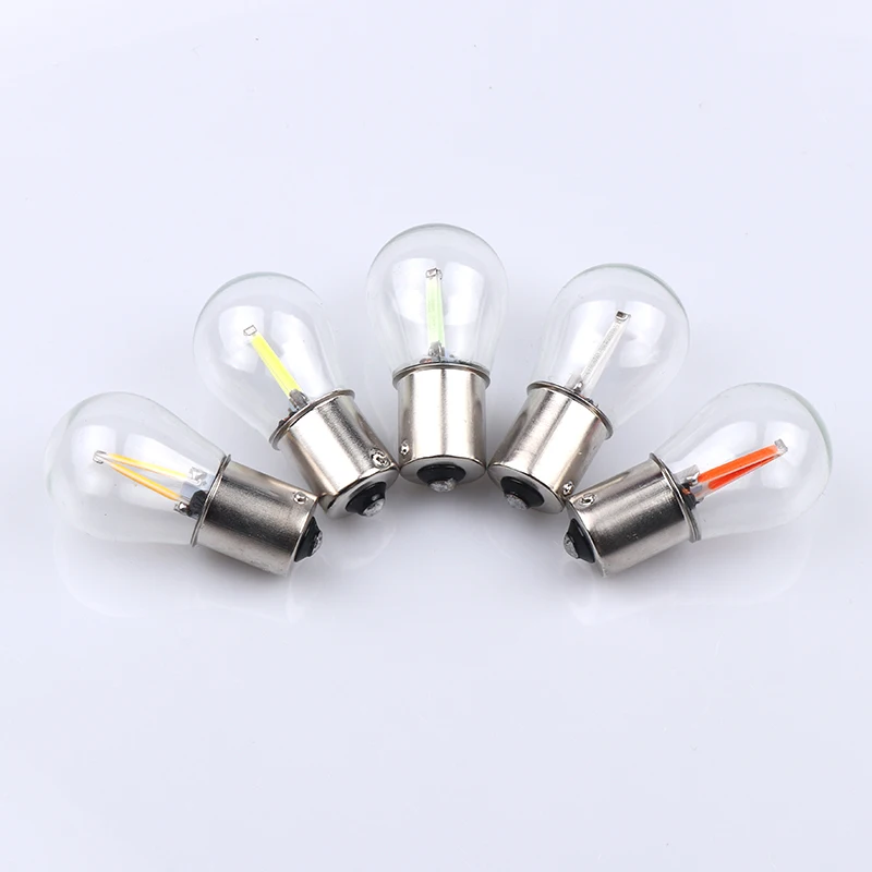 2 шт. 1156 BA15S Led P21w LED 1157 лампы BAY15D свет COB Автомобильные огни DRL 5 Вт 12 в 6000 К Белый