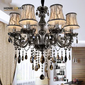 Новые современные светодиодные хрустальные люстры для кухни, гостиной, спальни, серого цвета K9, хрустальные люстры de teto, Потолочная люстра