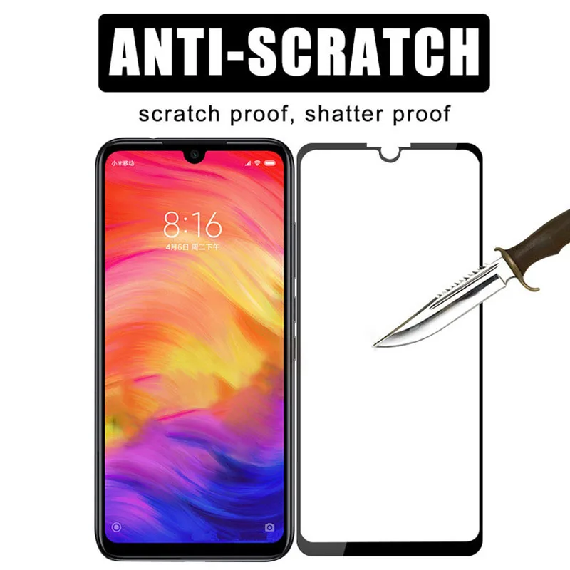Для Xiaomi redmi note 7 полное покрытие защитный стеклянный чехол Защита для экрана