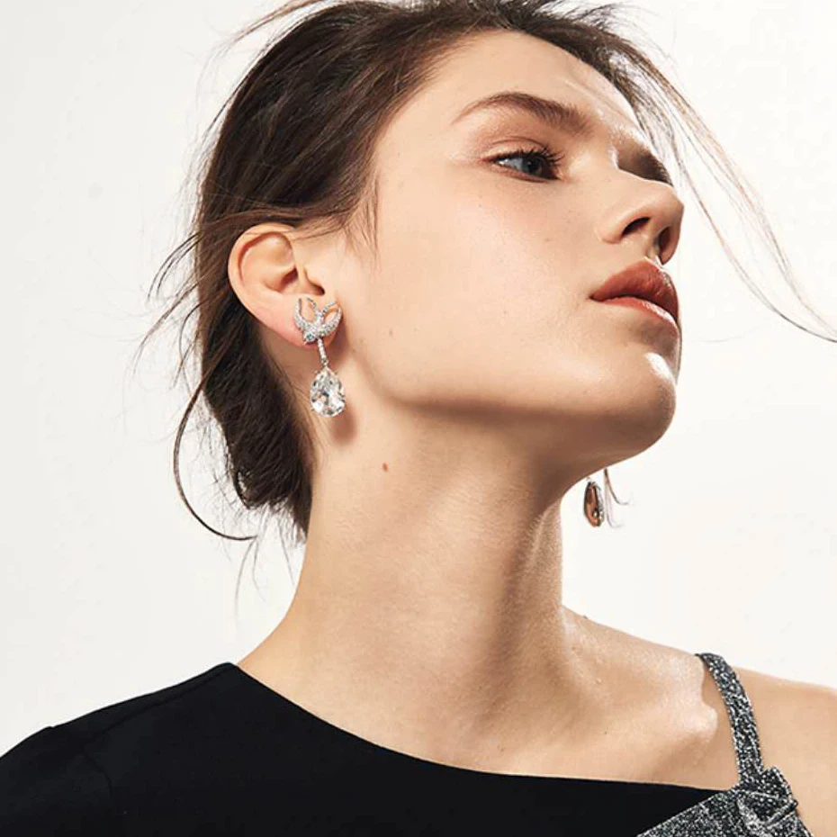 Женские серьги-подвески в форме невесты Be 8 Beauty, висячие серьги с фианитами в стиле Exquise, ювелирные изделия, оптовая продажа, E-347 (art.: 7a6bee4d4) - 7a6bee4d4