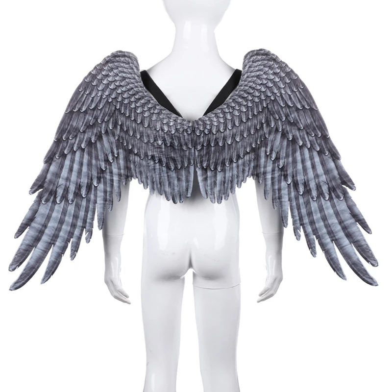 New Halloween Boy Girl Child Black White Angel Wings Wing Unisex Multi-Purpose Creative Costume Party Pro | Дом и сад
