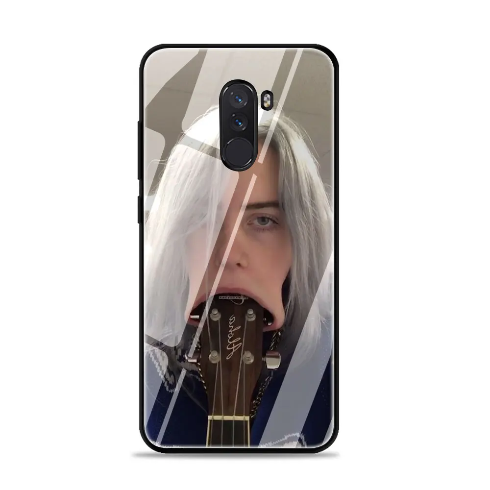 Billie Eilish закаленное стекло чехол для телефона Xiaomi mi 8 9 Красный mi 4X 6A Note 5 6 7 Pro Pocophone F1