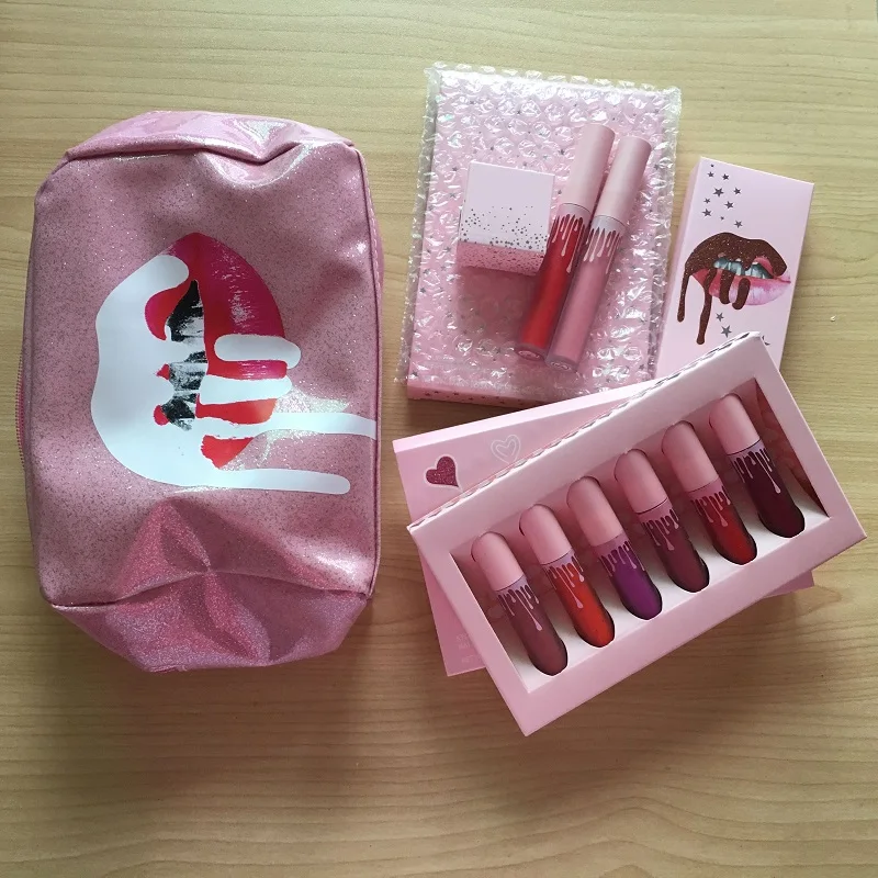 Подарочная коробка, посылка, черный макияж, сумка на день рождения x I want it all pink, ограниченная серия, комплект на день рождения, бронзовый, Kyliner, рождественский подарок