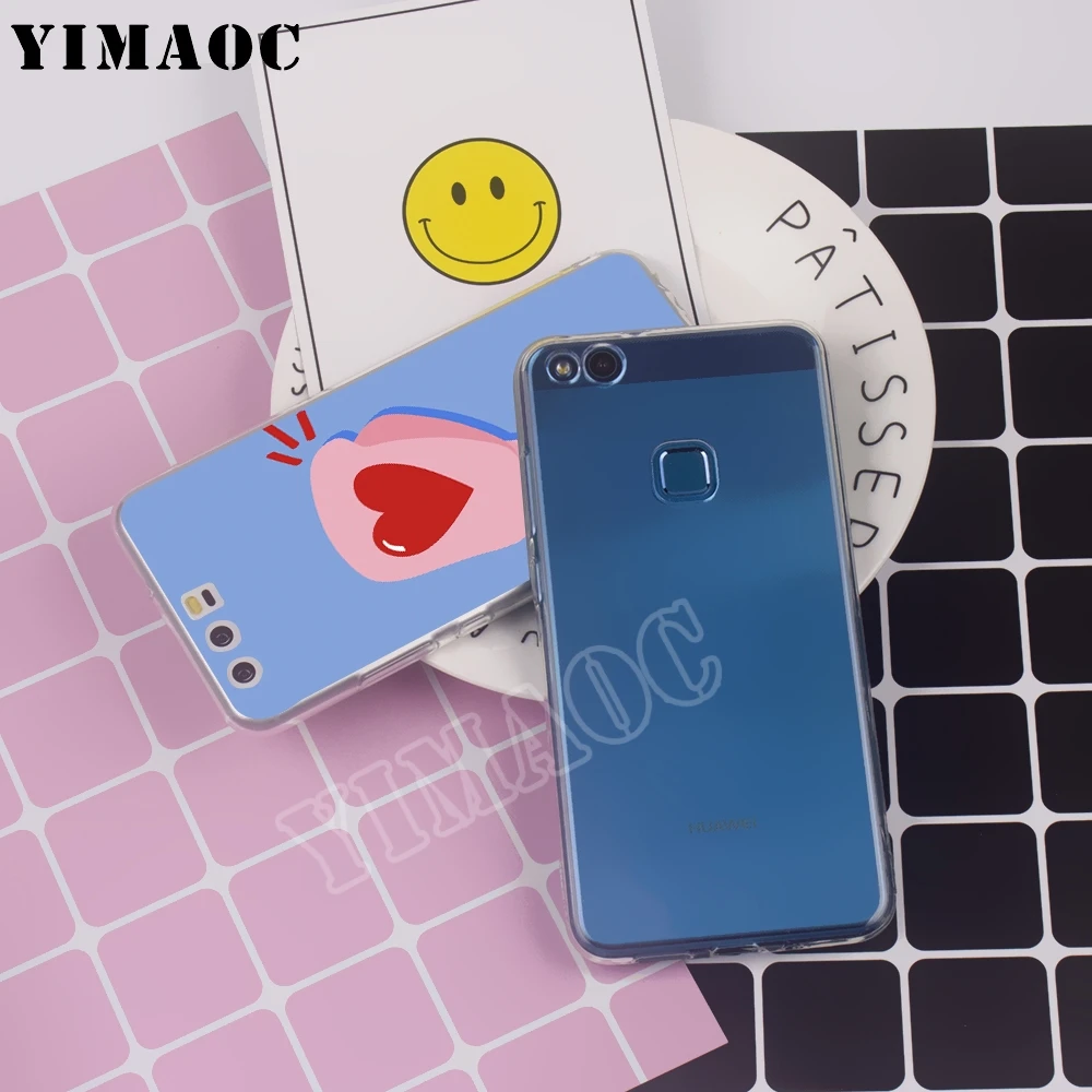 Мягкий чехол YIMAOC в форме сердца для Huawei Honor 6A 7X 7A Pro 8C Mate 10 Note 9 Lite Y6 Y9 Y7 Prime 2018 |