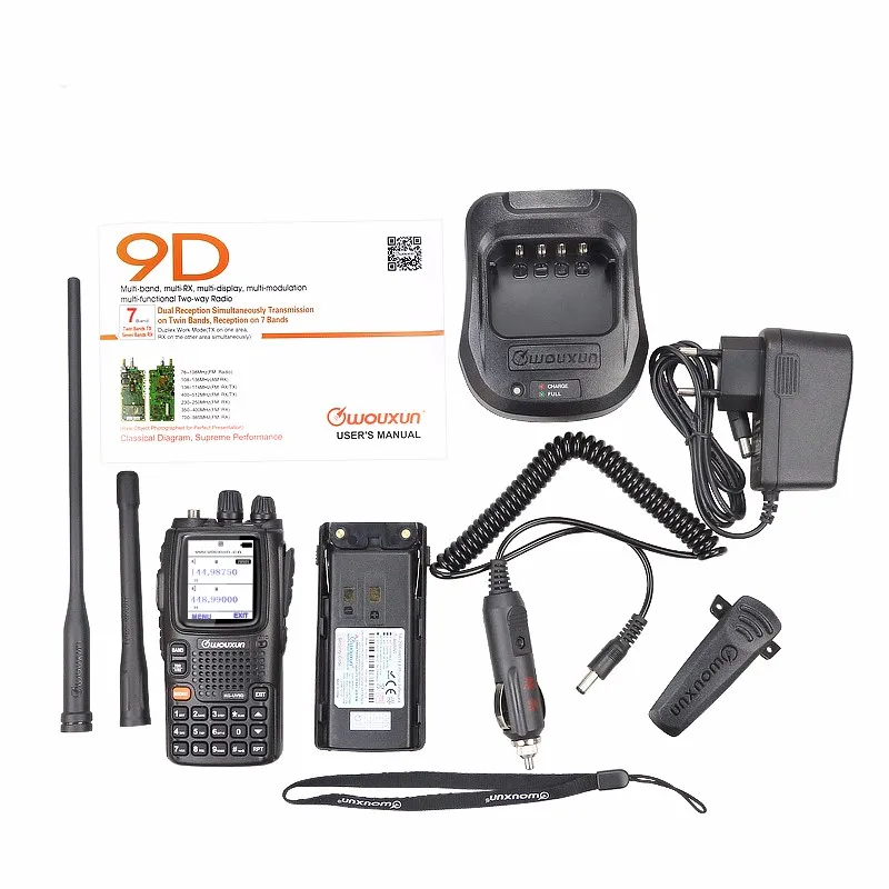 Wouxun KG-UV9D Walkie Talkie двухдиапазонный двойной дисплей 136-174/400-512 МГц Воздушный диапазон приема 999CH 5 Вт двухстороннее радио