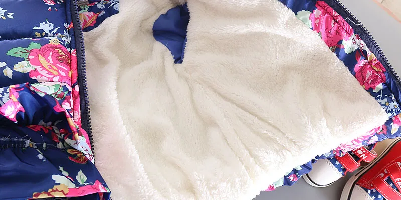 BibiCola Autumn Winter New Cotton Baby Girls Cardigan Coat Girl Floral Hoodies Jacket Coats Toddler Thick Warm Clothing | Детская одежда