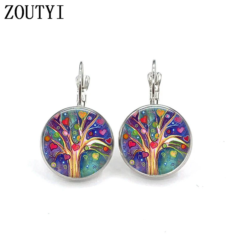 Новинка/очаровательное Радужное Дерево жизни цветной брелок Выпуклое И Вогнутое