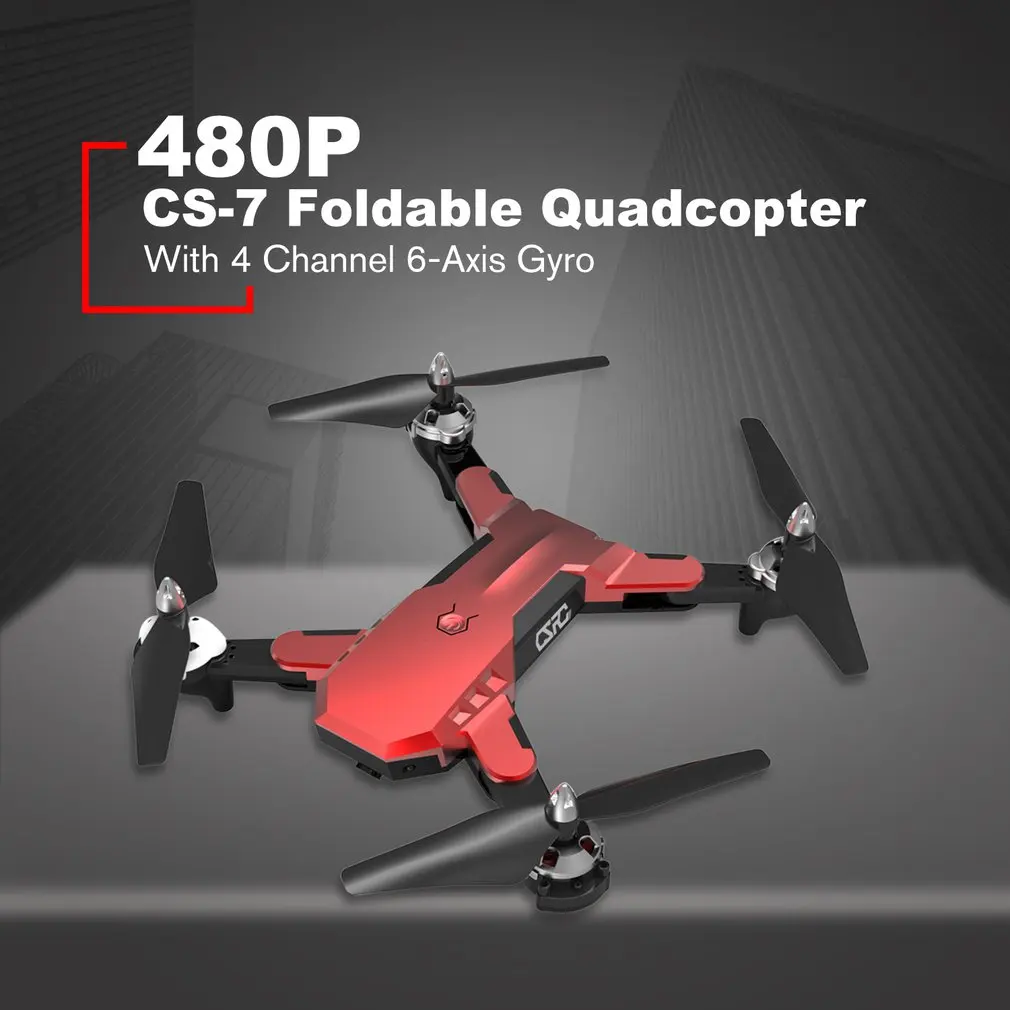 CS-7 складной Квадрокоптер с 4 канала 6-Axis Гироскопы uav 480P 720P 1080 Камера Скорость Регулируемый «Безголовый» режим ощущающий силу тяжести