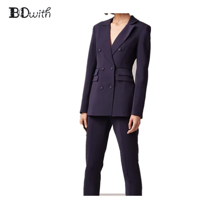 

Dark Purple Women Pant Suit Formal Ladies Business Suits Office Work Wear Female Suit For Weddings Female Suit Custom Made