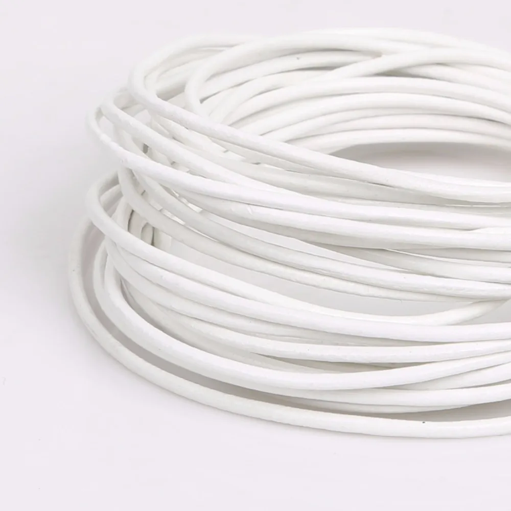 5meters/Lot Size 1/1.5/2/3mm 100% Genuine Leather Cord Round Rope String for Bracelet &amp Necklace Jewelry Craft Making | Украшения и