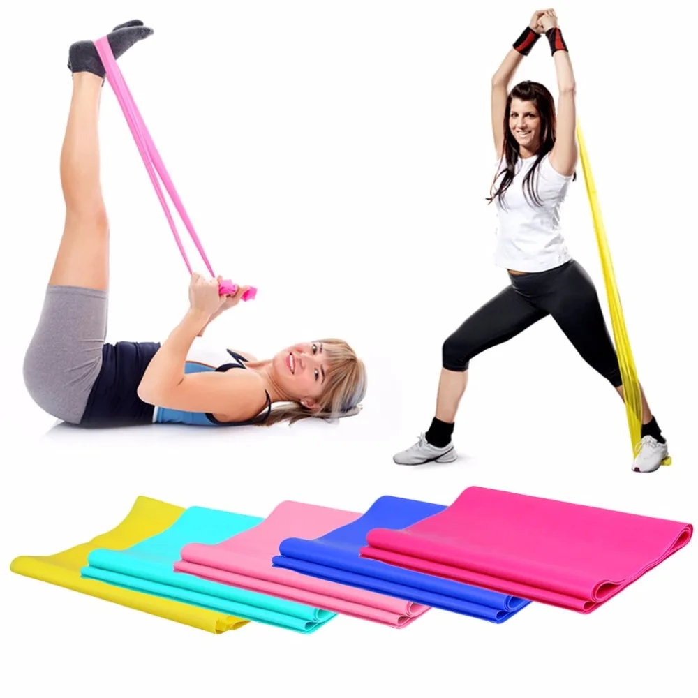 

1.2m Pull Rope Safe Stretching Elastic Yoga Pilates Rubber Exercise Band Arm Back Leg Fitness Tighten abdominals