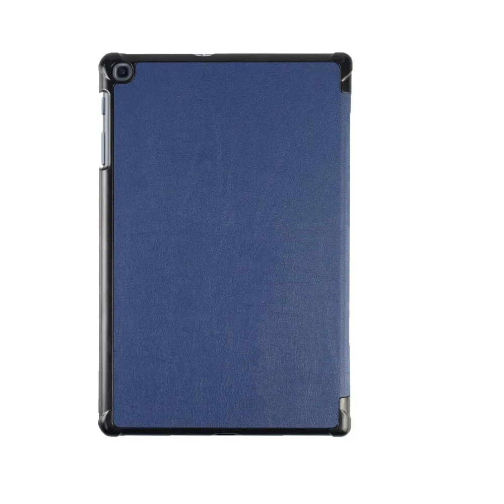 Dark blue Для samsung Galaxy Tab A 10,1 тонкая магнитная складной из искусственной кожи Стенд Крышка SM-T510 T515 защитный чехол для планшета+ пленка+ ручка - Цвет: Dark blue