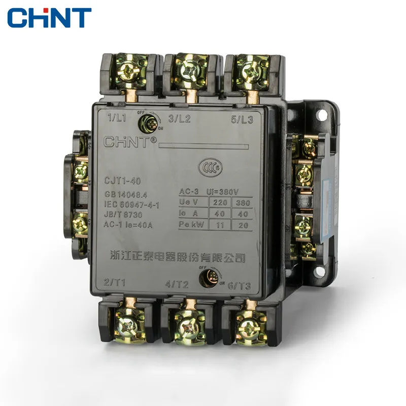 Чинт Двигатель Управление Связь контактор CJT1-40 36 В 110 127 220 380 CDC10-40 переменного тока