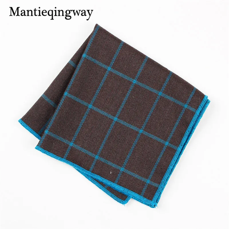 Mantieqingway костюмы для мужчин Карманный квадратный платок клетчатые и полосатые