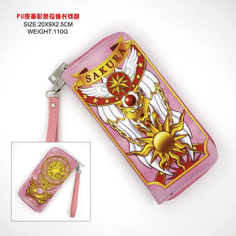Аниме Cardcaptor Sakura женский длинный кошелек в форме клатча на молнии