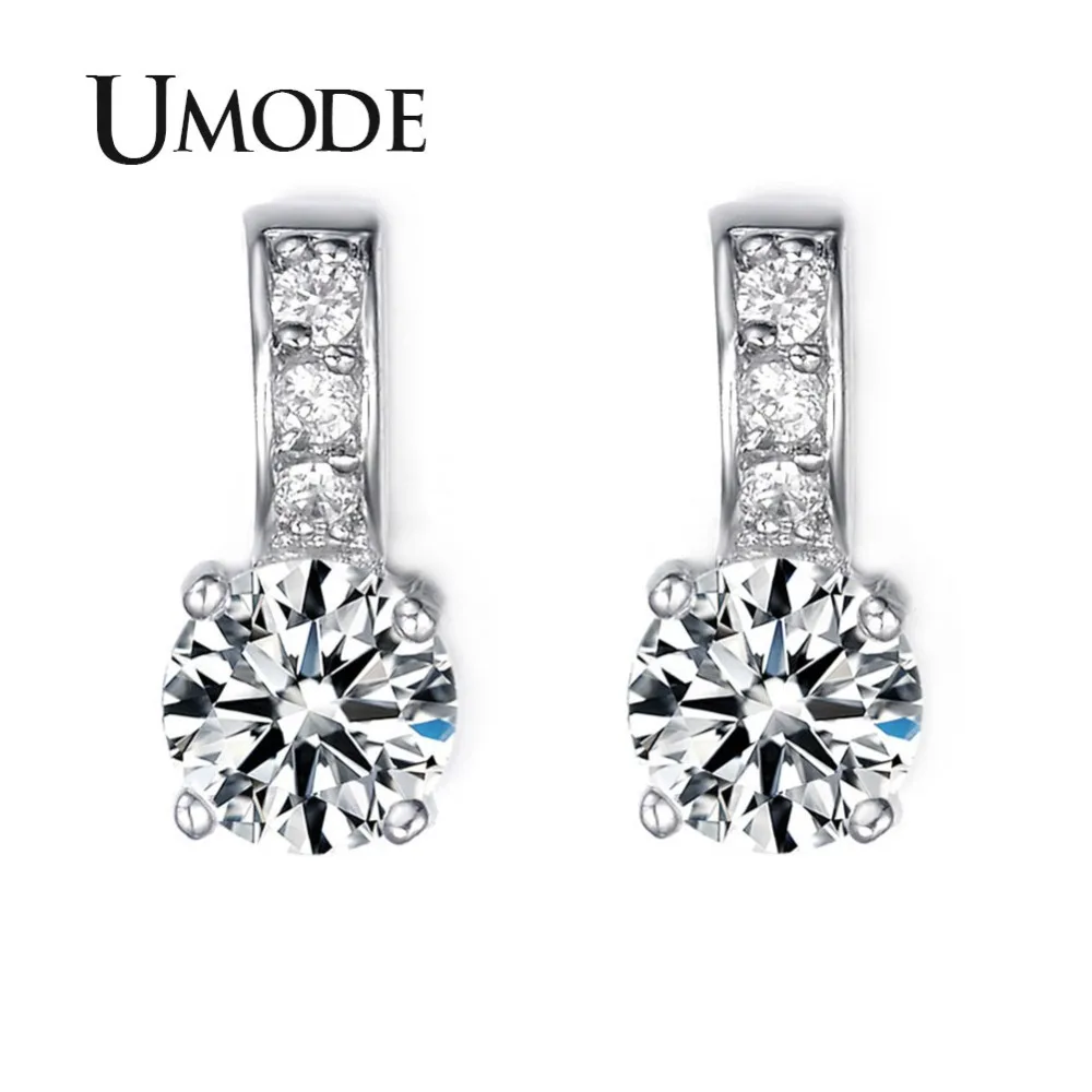 UMODE Брендовые серьги гвоздики с высококачественными классическими швейцарскими