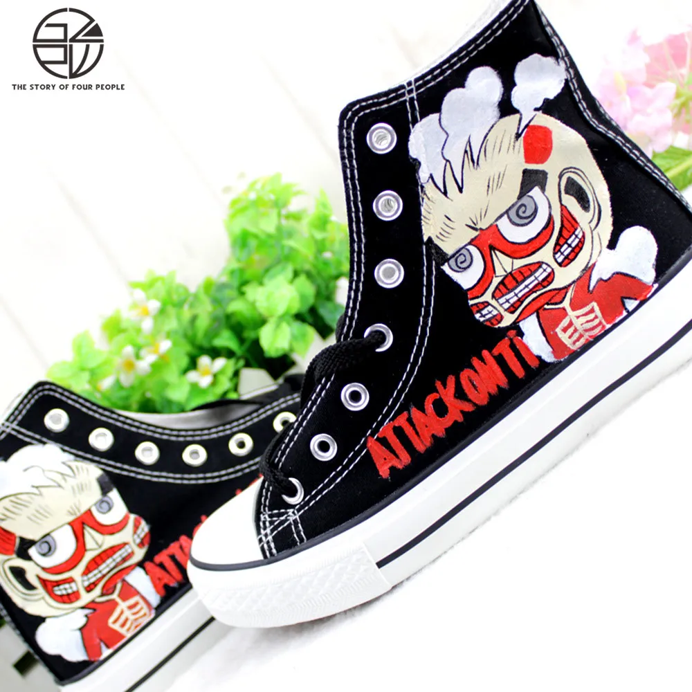 Gzpw The advance of the Giants high painted canvas shoes Cosplay cartoon boy students35-43 | Тематическая одежда и