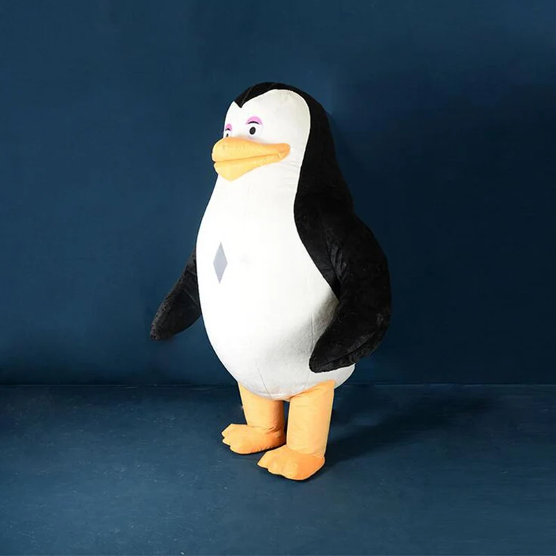 Penguin Лев Пингвины Мадагаскара надувные костюмы на Хеллоуин Косплей талисман костюм для взрослых мужчин и женщин вечерние надувные платья - Цвет: Penguin