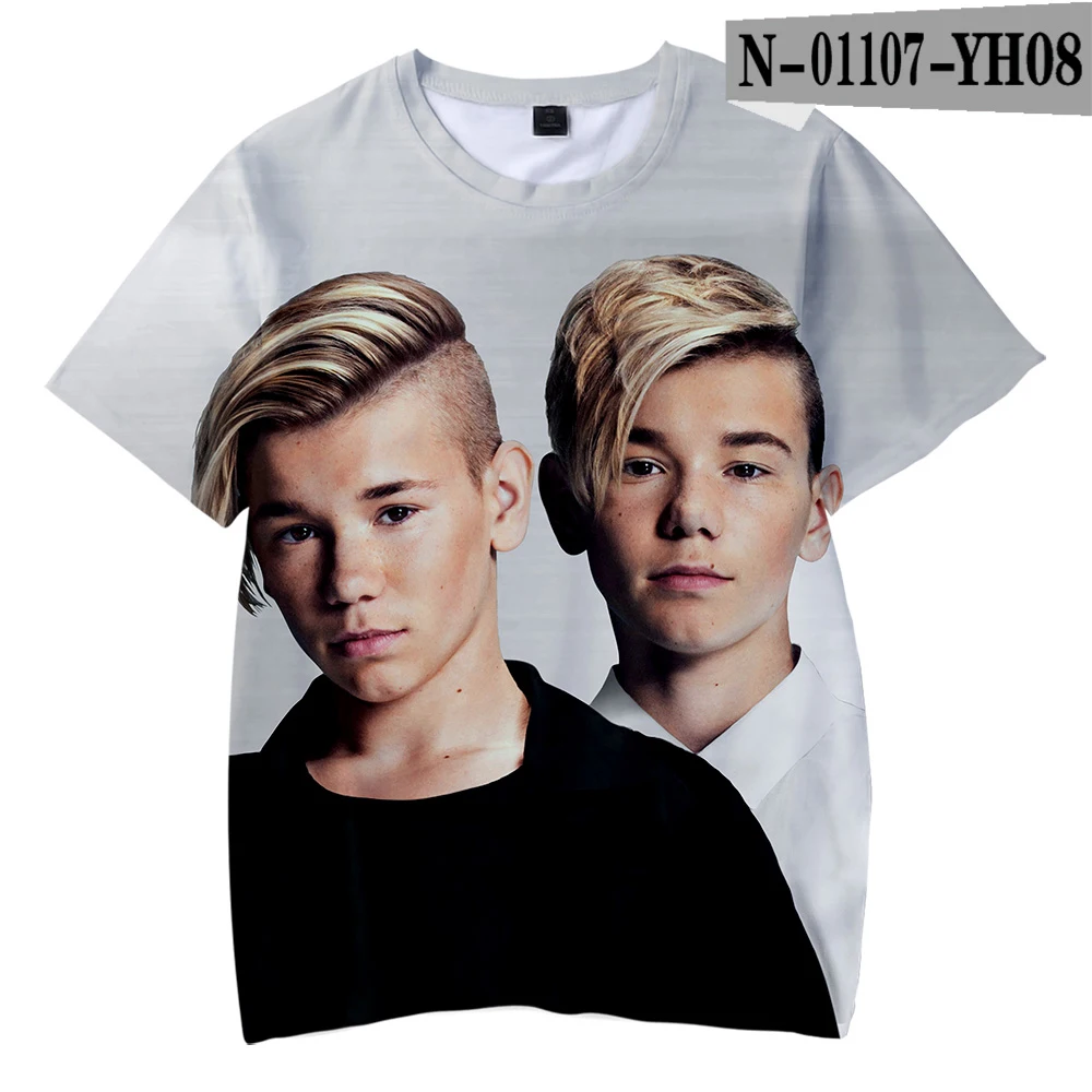 Marcus& Martinus/Детские футболки с 3D принтом, модные летние футболки с короткими рукавами, Лидер продаж года, Повседневная Уличная одежда, детские футболки - Цвет: Серый