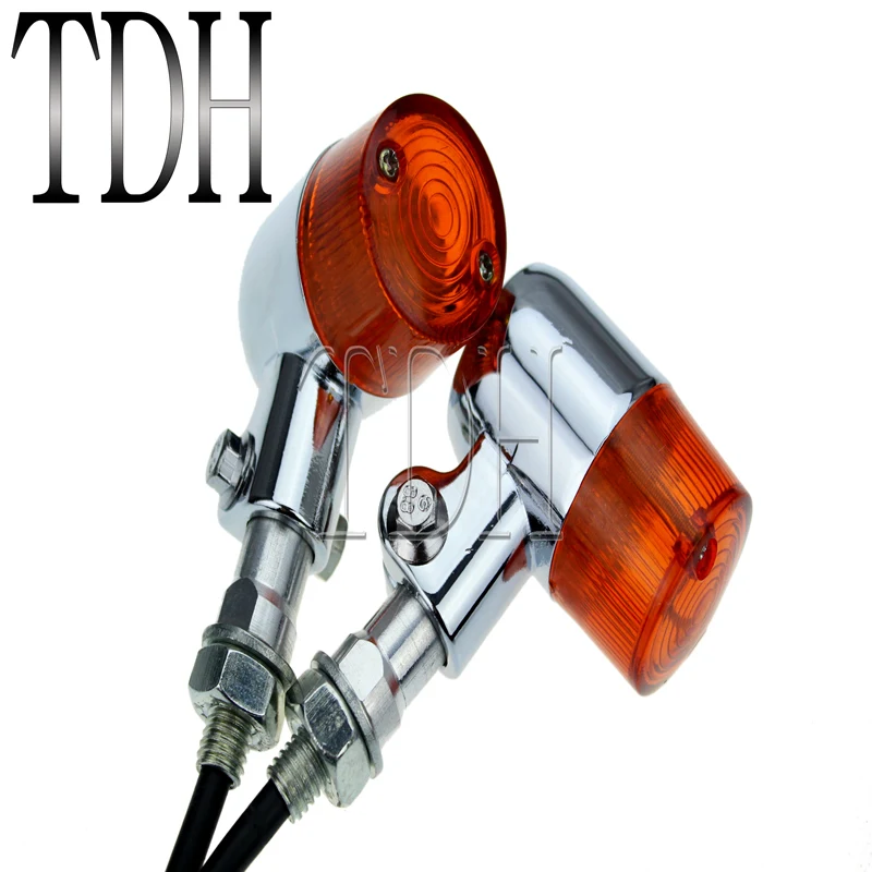 Универсальный указатель поворота хромированный янтарный прозрачный дымчатый