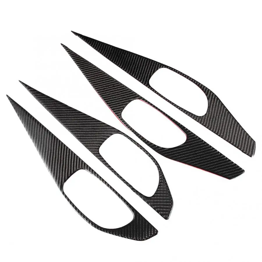4pcs Real Carbon Fiber Inner Door Handle Bowl Cover Trim Fit For Infiniti Q50/Q50L 2013 2014 2015 2016 2017 2018 Car accessories |
